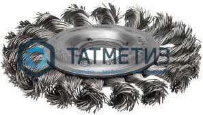 Щетка для УШМ дисковая 100 мм, жгутовая, сталь № 76 ПрофОснастка Мастер -  магазин крепежа «ТАТМЕТИЗ»