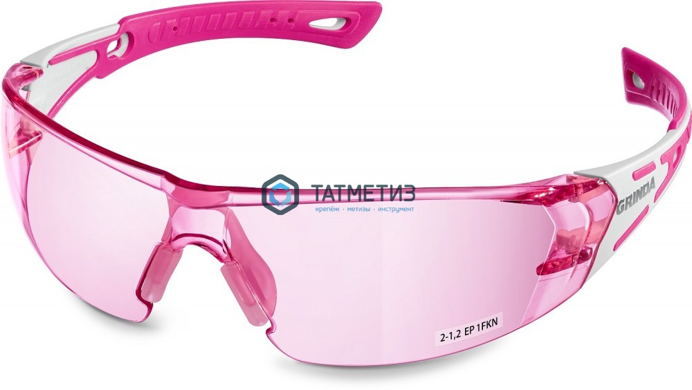 Очки защитные открытого типа, розовые, двухкомпонентные дужки GRINDA GR-7 -  магазин «ТАТМЕТИЗ»