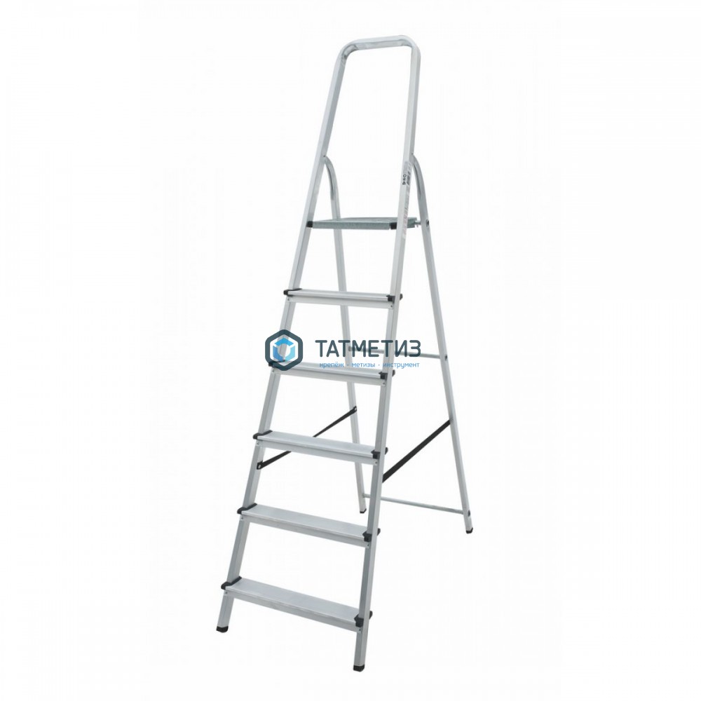 Стремянка 6 ступеней, алюминиевая, шир. ступени  80 мм NV |  «ТАТМЕТИЗ» Стремянка 6 ступеней, алюминиевая, шир. ступени  80 мм NV -  магазин «ТАТМЕТИЗ»