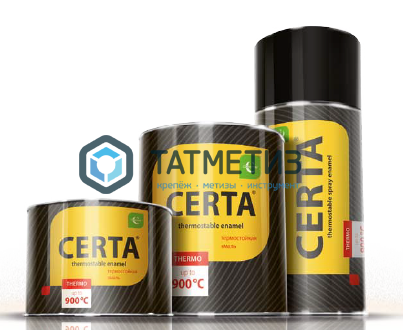 Эмаль термостойкая  ЧЕРНАЯ  Церта до 700 С, 0,8 кг- Эмаль термостойкая  ЧЕРНАЯ  Церта до 700 С, 0,8 кг-