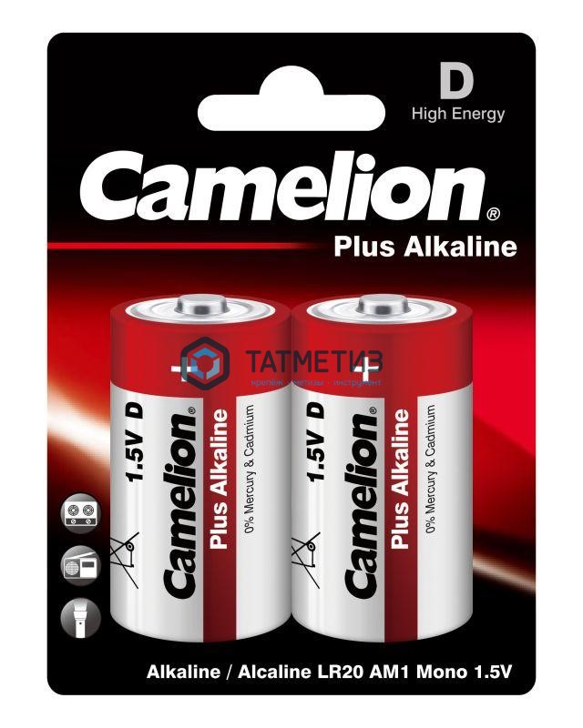 Батарейка алкалиновая тип D/LR20 1.5В  Plus Alkaline (блист.2шт) Camelion 1654 -  магазин «ТАТМЕТИЗ»