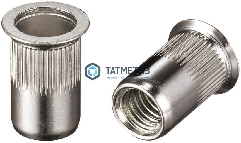 Заклепка резьбовая потайной борт М10 L=21 (2,0-5,0) мм d=13  NX |  «ТАТМЕТИЗ» Заклепка резьбовая потайной борт М10 L=21 (2,0-5,0) мм d=13  NX -  магазин «ТАТМЕТИЗ»