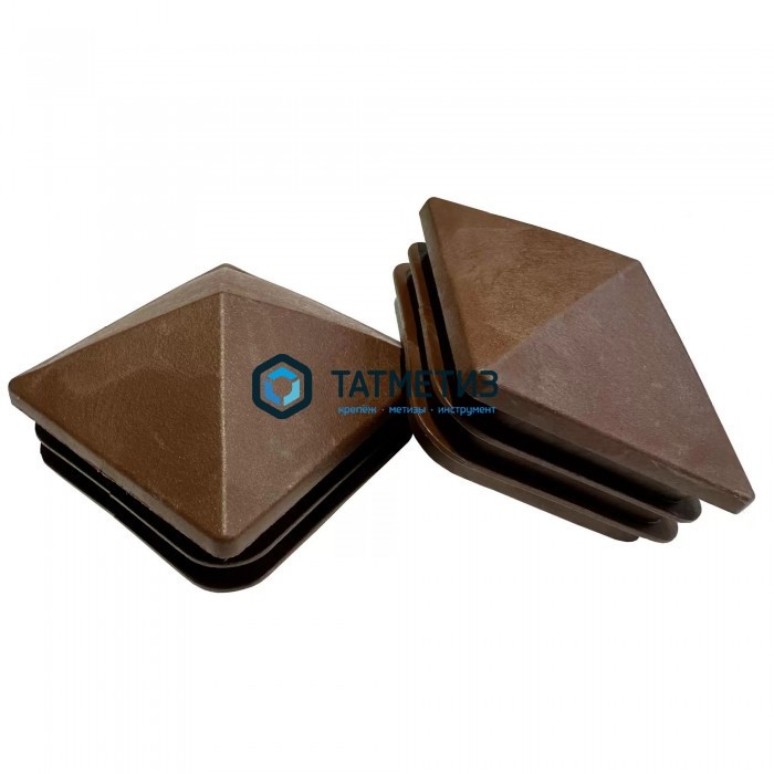 Заглушка для труб квадратная,100 х 100 мм ДОМИК КОРИЧНЕВАЯ Заглушка для труб квадратная,100 х 100 мм ДОМИК КОРИЧНЕВАЯ