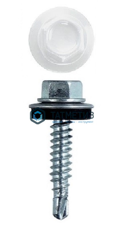Саморез окраш.кров. 5,5х25 /9003/ (250 шт/уп) KENNER (Тайвань) |  «ТАТМЕТИЗ» Саморез окраш.кров. 5,5х25 /9003/ (250 шт/уп) KENNER (Тайвань) -  магазин «ТАТМЕТИЗ»