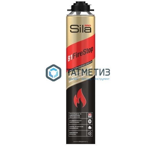 Пена монтажная проф огнестойкая Sila Pro B1 Firestop 750мл -  магазин «ТАТМЕТИЗ»