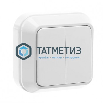 Выключатель 2-кл. ОП бел MAKEL |  «ТАТМЕТИЗ» Выключатель 2-кл. ОП бел MAKEL -  магазин крепежа «ТАТМЕТИЗ»
