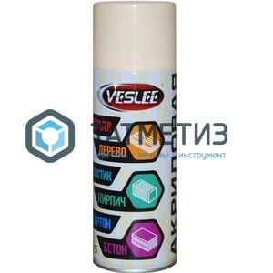 Краска аэроз. VESLEE  СЛОНОВАЯ КОСТЬ  520 мл. RAL 1015 |  «ТАТМЕТИЗ» Краска аэроз. VESLEE  СЛОНОВАЯ КОСТЬ  520 мл. RAL 1015 -  магазин крепежа «ТАТМЕТИЗ»
