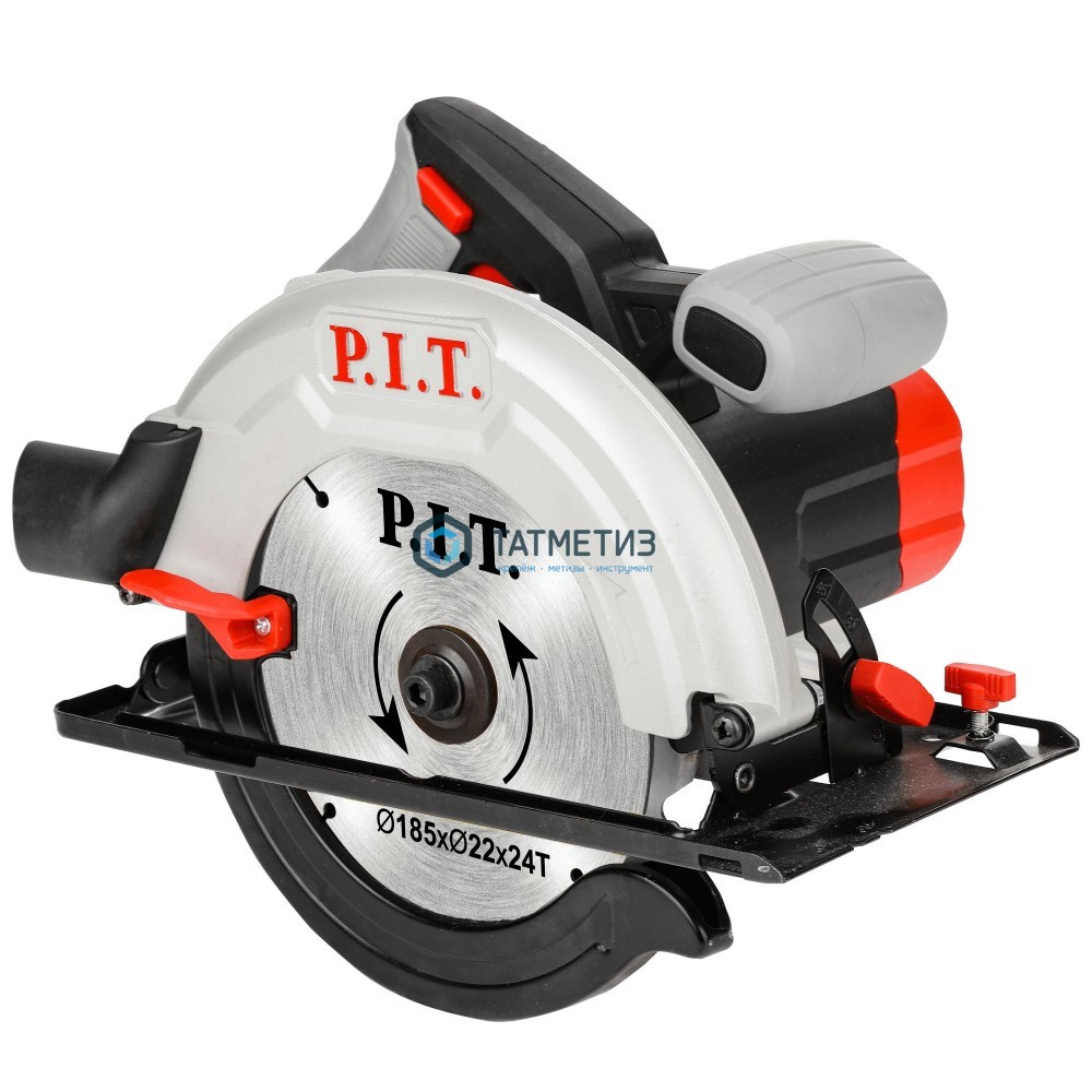 Пила дисковая 185 мм, гл.пр. 60 мм, 1400 Вт, 5500 об.мин, P.I.T -  магазин крепежа «ТАТМЕТИЗ»
