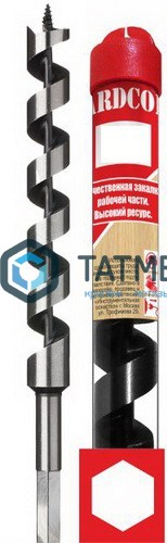 Сверло по дереву, спираль Левиса 14х460 мм, 6-гр.хвостовик, "Hardcore" |  «ТАТМЕТИЗ» Сверло по дереву, спираль Левиса 14х460 мм, 6-гр.хвостовик, "Hardcore" -  магазин «ТАТМЕТИЗ»