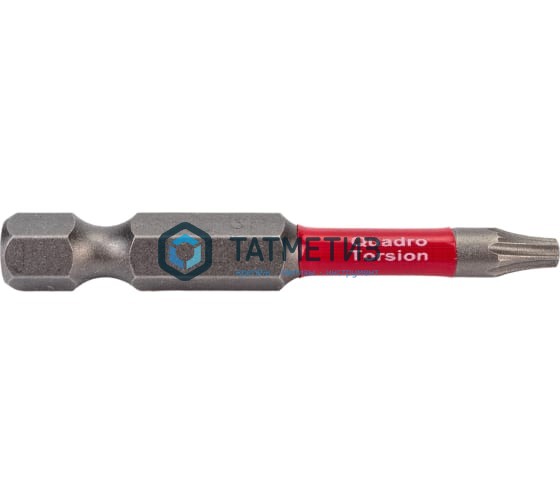 Бита TORX 10- 50, магнит, S2 "Quadro Torsion" (10 шт/уп) -  магазин крепежа  «ТАТМЕТИЗ»