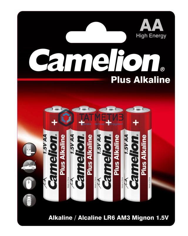 Батарейка алкалиновая тип AA / LR6 1.5В Plus Alkaline LR6-BP4 (уп.4шт) Camelion 7370 -  магазин «ТАТМЕТИЗ»