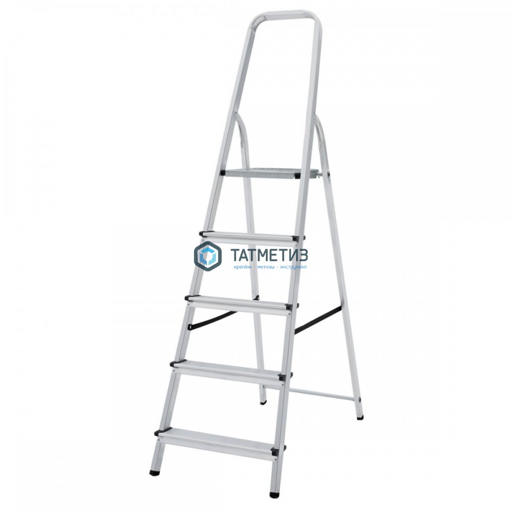 Стремянка 5 ступеней, алюминиевая, шир. ступени  80 мм NV |  «ТАТМЕТИЗ» Стремянка 5 ступеней, алюминиевая, шир. ступени  80 мм NV -  магазин «ТАТМЕТИЗ»