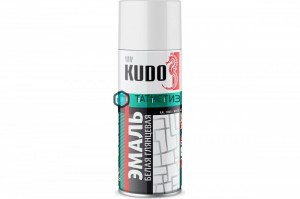 Краска аэроз. KUDO 520 мл. №1001  БЕЛАЯ глянцевая RAL 9003 -  магазин крепежа «ТАТМЕТИЗ»