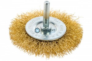Щетка для дрели дисковая  75 мм, латунированная витая проволока// Matrix -  магазин крепежа «ТАТМЕТИЗ»