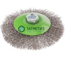 Щетка для УШМ тарелка 115 мм, М14, витая проволока// Сибртех -  магазин крепежа «ТАТМЕТИЗ»