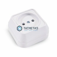Розетка 1-м ОП без зазаемл 16А  квадр. бел. MAKEL 45102 -  магазин крепежа «ТАТМЕТИЗ»