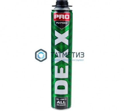 Пена DEXX PRO монтажная, пистолетная, всесезонная, 750мл |  «ТАТМЕТИЗ» Пена DEXX PRO монтажная, пистолетная, всесезонная, 750мл -  магазин крепежа «ТАТМЕТИЗ»