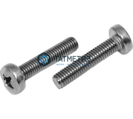 Винт полукр/гл крест/шл DIN 7985 А2 M5 х16 |  «ТАТМЕТИЗ» Винт полукр/гл крест/шл DIN 7985 А2 M5 х16 -  магазин крепежа «ТАТМЕТИЗ»