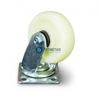 Колеса большегрузные НЕЙЛОН поворотное с площадкой d 125 мм |  «ТАТМЕТИЗ» Колеса большегрузные НЕЙЛОН поворотное с площадкой d 125 мм -  магазин крепежа «ТАТМЕТИЗ»