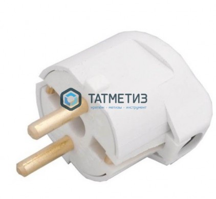 Эл.вилка угловая с/з В16-003  16 А, бел. -  магазин крепежа «ТАТМЕТИЗ»