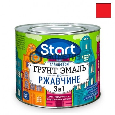 Грунт-эмаль по ржавчине ХВ 3 в 1 СТАРТ  КРАСНАЯ  1,8 кг-./6 |  «ТАТМЕТИЗ» Грунт-эмаль по ржавчине ХВ 3 в 1 СТАРТ  КРАСНАЯ  1,8 кг-./6 -  магазин крепежа «ТАТМЕТИЗ»