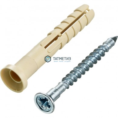 Дюбель-гвоздь  6х40 потай (200 шт/уп) ТК нейлон |  «ТАТМЕТИЗ» Дюбель-гвоздь  6х40 потай (200 шт/уп) ТК нейлон -  магазин крепежа «ТАТМЕТИЗ»