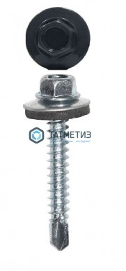 Саморез окраш.кров. 4,8х35 /7024/  (250 шт/уп) R |  «ТАТМЕТИЗ» Саморез окраш.кров. 4,8х35 /7024/  (250 шт/уп) R -  магазин крепежа «ТАТМЕТИЗ»