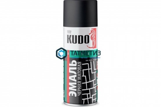 Краска аэроз. KUDO 520 мл. №1002  ЧЕРНАЯ матовая RAL 9005 |  «ТАТМЕТИЗ» Краска аэроз. KUDO 520 мл. №1002  ЧЕРНАЯ матовая RAL 9005 -  магазин крепежа «ТАТМЕТИЗ»