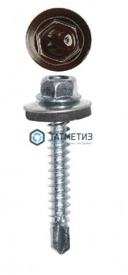 Саморез окраш.кров. 4,8х35 /8017/  (250 шт/уп)  МК |  «ТАТМЕТИЗ» Саморез окраш.кров. 4,8х35 /8017/  (250 шт/уп)  МК -  магазин крепежа «ТАТМЕТИЗ»