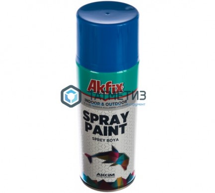 Краска аэроз. СИНЯЯ  глянц. RAL5017 400ML Gw.300Gr(6) Akfix |  «ТАТМЕТИЗ» Краска аэроз. СИНЯЯ  глянц. RAL5017 400ML Gw.300Gr(6) Akfix -  магазин крепежа «ТАТМЕТИЗ»