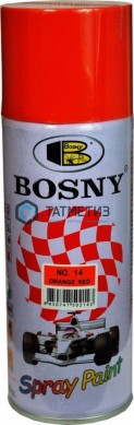Краска аэроз. BOSNY 520 мл. №014  ОРАНЖЕВО-КРАСНАЯ |  «ТАТМЕТИЗ» Краска аэроз. BOSNY 520 мл. №014  ОРАНЖЕВО-КРАСНАЯ -  магазин крепежа «ТАТМЕТИЗ»