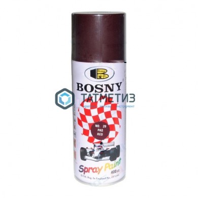 Краска аэроз. BOSNY 400 мл. №029  КРАСНО-КОРИЧНЕВАЯ |  «ТАТМЕТИЗ» Краска аэроз. BOSNY 400 мл. №029  КРАСНО-КОРИЧНЕВАЯ -  магазин крепежа «ТАТМЕТИЗ»