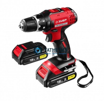 Дрель-шуруповерт 18 В, Li-Ion, 2 АКБ, ЗУБР |  «ТАТМЕТИЗ» Дрель-шуруповерт 18 В, Li-Ion, 2 АКБ, ЗУБР -  магазин крепежа «ТАТМЕТИЗ»