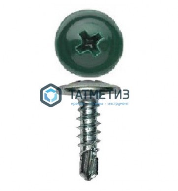 Саморез п/ш сверло 4,2x19  RAL 6026 |  «ТАТМЕТИЗ» Саморез п/ш сверло 4,2x19  RAL 6026 -  магазин крепежа «ТАТМЕТИЗ»