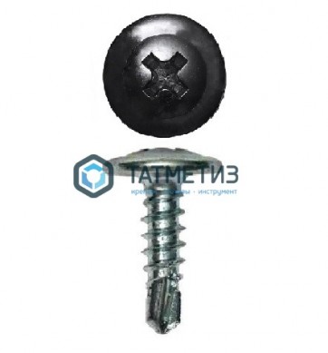 Саморез п/ш сверло 4,2x16  RAL 9005 |  «ТАТМЕТИЗ» Саморез п/ш сверло 4,2x16  RAL 9005 -  магазин крепежа «ТАТМЕТИЗ»