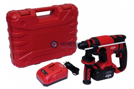 Перфоратор аккум. ELITECH ПA 18БЛМ (SDS+,18В,б/щет,1 акк*4.0Ач,Li-ion,3реж,1.7Дж,2.8кг,кейс) |  «ТАТМЕТИЗ» Перфоратор аккум. ELITECH ПA 18БЛМ (SDS+,18В,б/щет,1 акк*4.0Ач,Li-ion,3реж,1.7Дж,2.8кг,кейс) -  магазин крепежа «ТАТМЕТИЗ»