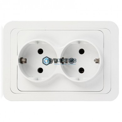Розетка 2-м СП с/з Mimoza бел. |  «ТАТМЕТИЗ» Розетка 2-м СП с/з Mimoza бел. -  магазин крепежа «ТАТМЕТИЗ»