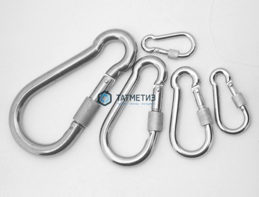 Карабин с муфтой 5299D 12 (10 шт/уп) ТК |  «ТАТМЕТИЗ» Карабин с муфтой 5299D 12 (10 шт/уп) ТК -  магазин крепежа «ТАТМЕТИЗ»