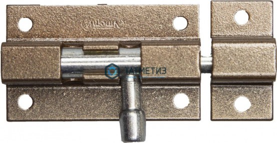 Задвижка накладная для окон и мебели "ШП-40 КМЦ", цвет коричневый металлик/цинк, 40мм |  «ТАТМЕТИЗ» Задвижка накладная для окон и мебели "ШП-40 КМЦ", цвет коричневый металлик/цинк, 40мм -  магазин крепежа «ТАТМЕТИЗ»