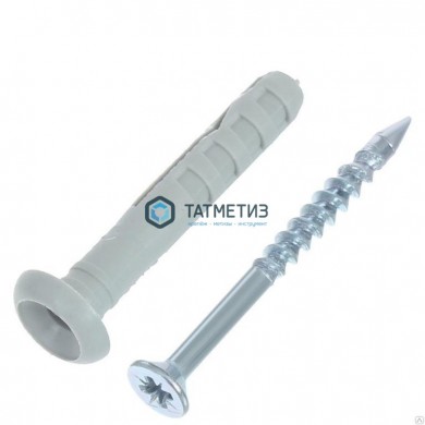 Дюбель-гвоздь  6х80 гриб (100 шт/уп) КК |  «ТАТМЕТИЗ» Дюбель-гвоздь  6х80 гриб (100 шт/уп) КК -  магазин крепежа «ТАТМЕТИЗ»