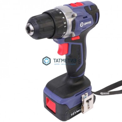 Дрель-шуруповерт аккумуляторная 16 В, 2,0 Ач, БЗП, "ДИОЛД" ДЭА-16 Л-08 |  «ТАТМЕТИЗ» Дрель-шуруповерт аккумуляторная 16 В, 2,0 Ач, БЗП, "ДИОЛД" ДЭА-16 Л-08 -  магазин крепежа «ТАТМЕТИЗ»