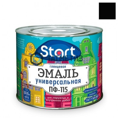 Эмаль ПФ-115  ЧЕРНАЯ  1,9 кг-. /6 СТАРТ |  «ТАТМЕТИЗ» Эмаль ПФ-115  ЧЕРНАЯ  1,9 кг-. /6 СТАРТ -  магазин крепежа «ТАТМЕТИЗ»
