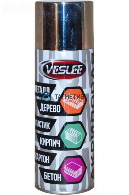 Краска аэроз. VESLEE  ХРОМ  520 мл. |  «ТАТМЕТИЗ» Краска аэроз. VESLEE  ХРОМ  520 мл. -  магазин крепежа «ТАТМЕТИЗ»