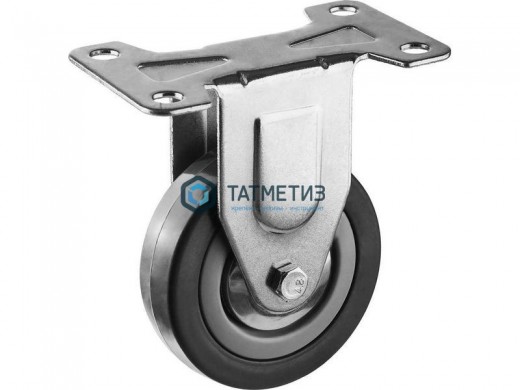 Колесо неповоротное с площадкой серая резина d 100 мм |  «ТАТМЕТИЗ» Колесо неповоротное с площадкой серая резина d 100 мм -  магазин крепежа «ТАТМЕТИЗ»