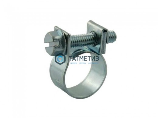 Хомут силовой, тип  МИНИ, цинк, 14-16 мм |  «ТАТМЕТИЗ» Хомут силовой, тип  МИНИ, цинк, 14-16 мм -  магазин крепежа «ТАТМЕТИЗ»