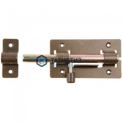 Задвижка накладная "ЗД-01", порошк. покрыт/стержень-цинк, серебро, круг засов 14мм, 64х115мм |  «ТАТМЕТИЗ» Задвижка накладная "ЗД-01", порошк. покрыт/стержень-цинк, серебро, круг засов 14мм, 64х115мм -  магазин крепежа «ТАТМЕТИЗ»