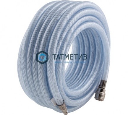 Шланг пневматический, ПВХ 10x16мм, 15м, 18 бар, армированный, прозрач., быстросъем// Stels |  «ТАТМЕТИЗ» Шланг пневматический, ПВХ 10x16мм, 15м, 18 бар, армированный, прозрач., быстросъем// Stels -  магазин крепежа «ТАТМЕТИЗ»