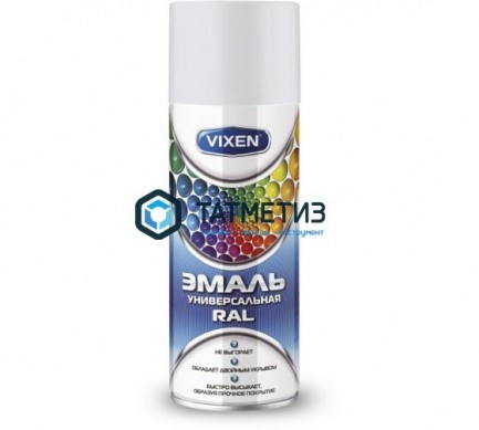 Краска аэроз. VIXEN  БЕЛАЯ  сигнальная RAL 9003 520 ml./12 |  «ТАТМЕТИЗ» Краска аэроз. VIXEN  БЕЛАЯ  сигнальная RAL 9003 520 ml./12 -  магазин крепежа «ТАТМЕТИЗ»