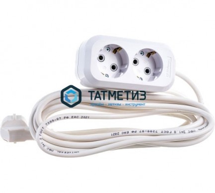 Удлинитель 2х5м с заземл. Е-302 ПВС 3х1,0 |  «ТАТМЕТИЗ» Удлинитель 2х5м с заземл. Е-302 ПВС 3х1,0 -  магазин крепежа «ТАТМЕТИЗ»