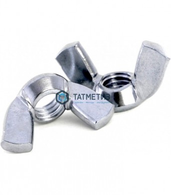 Гайка барашек оцинк  М4  DIN 315 -  магазин крепежа «ТАТМЕТИЗ»